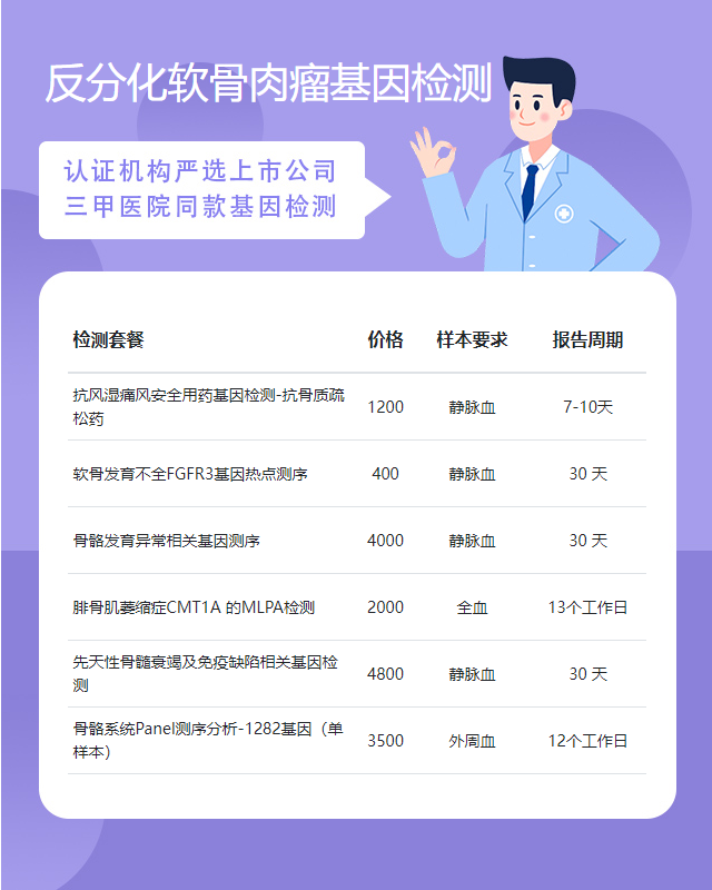 鹽城反分化軟骨肉瘤基因檢測需要些什么材料