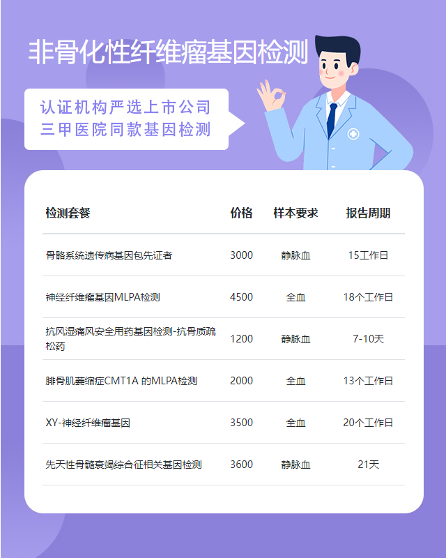 北京非骨化性纖維瘤基因檢測需要多少時間