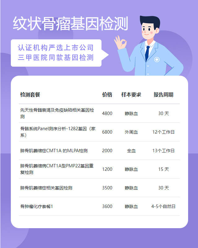 岳陽(yáng)紋狀骨瘤基因檢測(cè)準(zhǔn)確嗎
