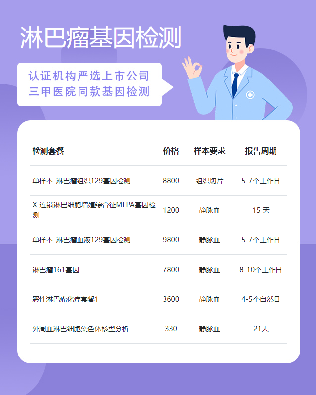 呼和浩特淋巴瘤基因檢測要什么樣本