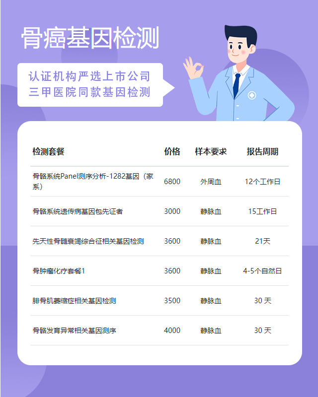 信陽骨癌基因檢測需要什么手續辦理