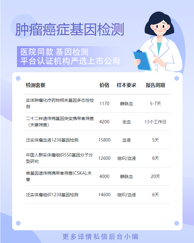 紅河腫瘤靶向用藥基因檢測檢測多少錢