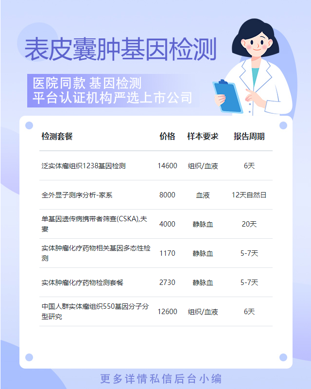 新鄉(xiāng)表皮囊腫基因檢測哪家準(zhǔn)