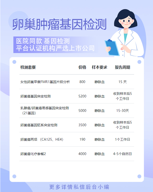 淮南卵巢腫瘤基因檢測哪里能上門做