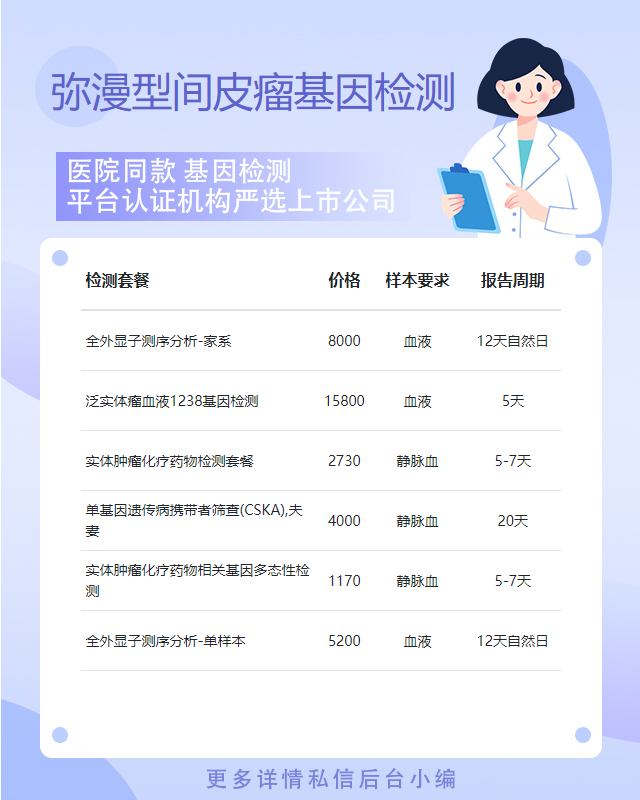 泰安彌漫型間皮瘤基因檢測(cè)篩查多久出結(jié)果