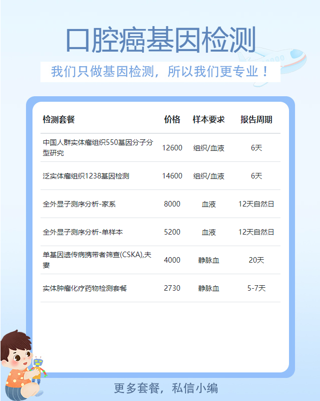 泰州口腔癌基因檢測(cè)需要多久能出報(bào)告