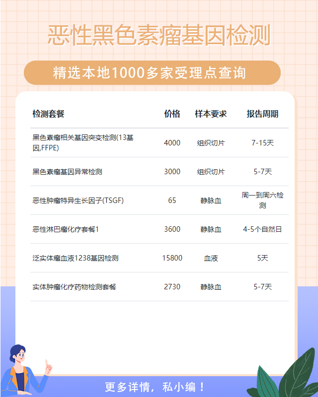 湖州惡性黑色素瘤基因檢測一般多少錢一次