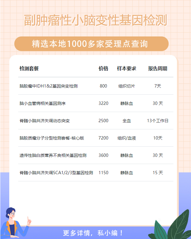 貴陽副腫瘤性小腦變性基因檢測需要什么材料