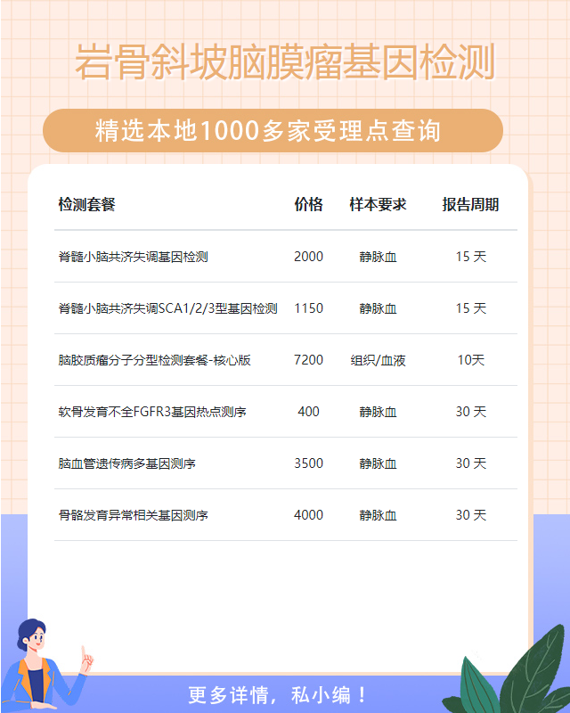 徐州巖骨斜坡腦膜瘤基因檢測幾個小時結果會出來