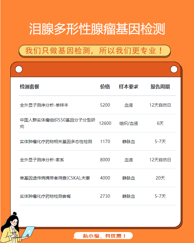滄州淚腺多形性腺瘤基因檢測可以提供哪些樣本