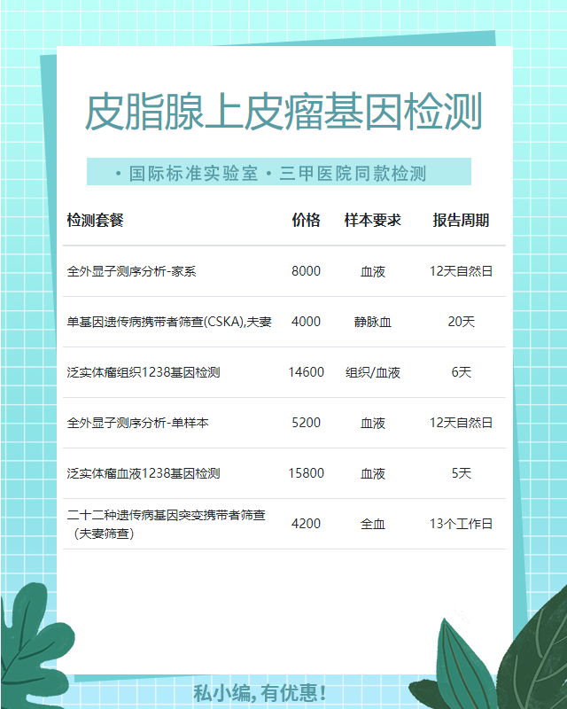 上海皮脂腺上皮瘤基因檢測可以查出哪些遺傳病