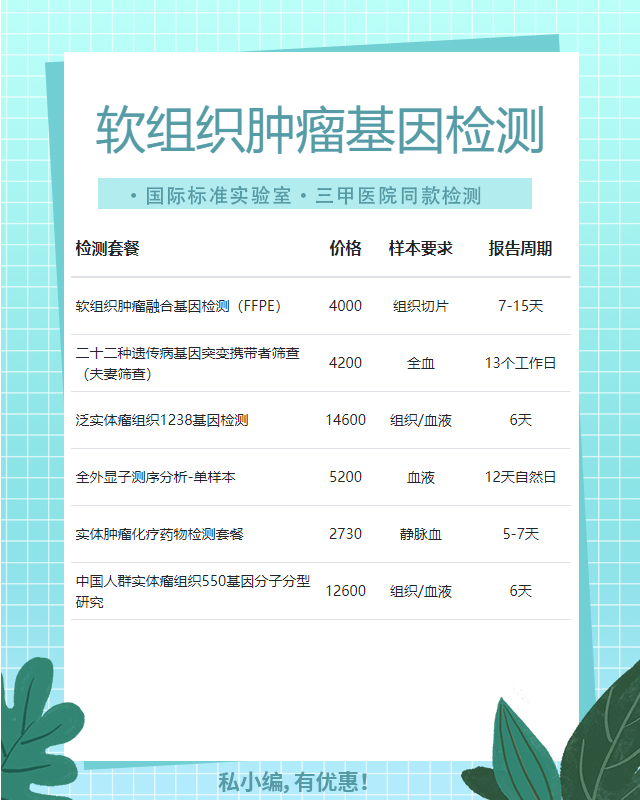 長沙軟組織腫瘤基因檢測要提供什么