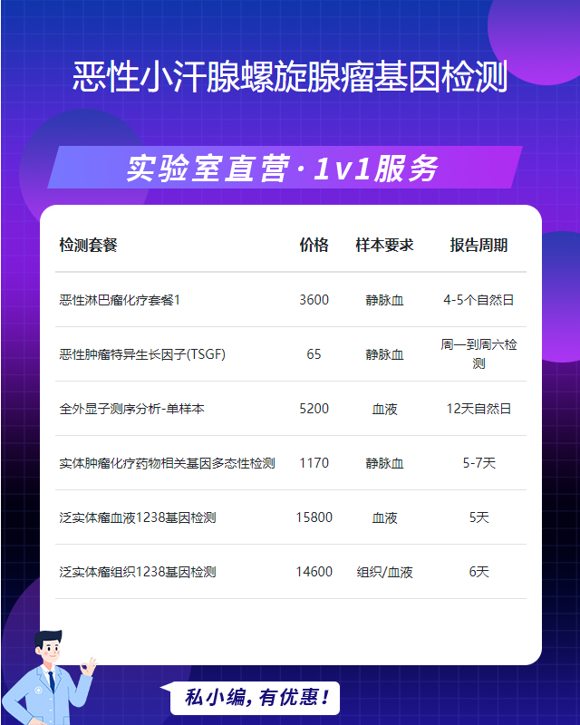 重慶惡性小汗腺螺旋腺瘤基因檢測有幾家正規(guī)機構(gòu)