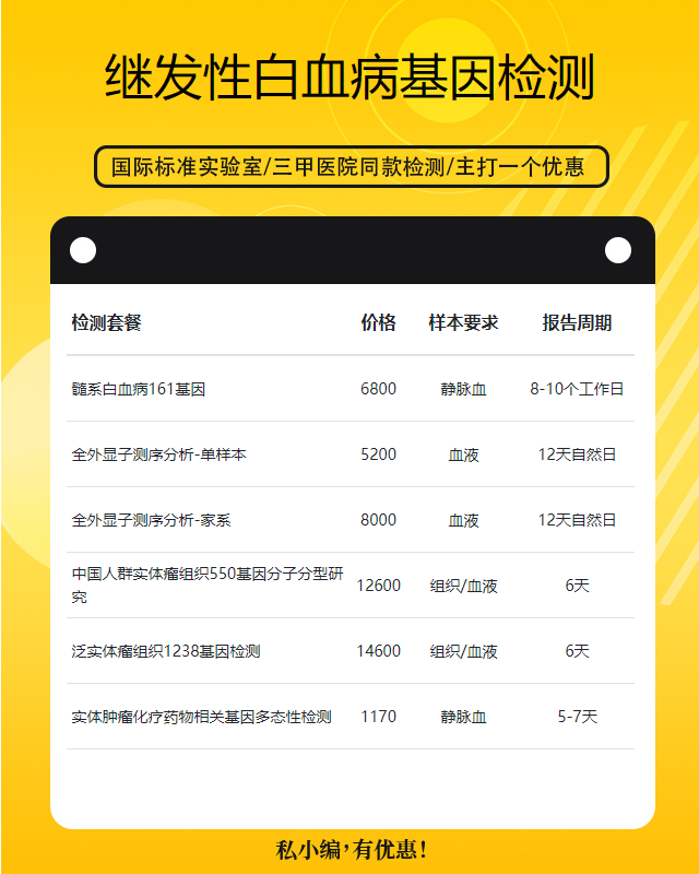 許昌繼發(fā)性白血病基因檢測需要什么
