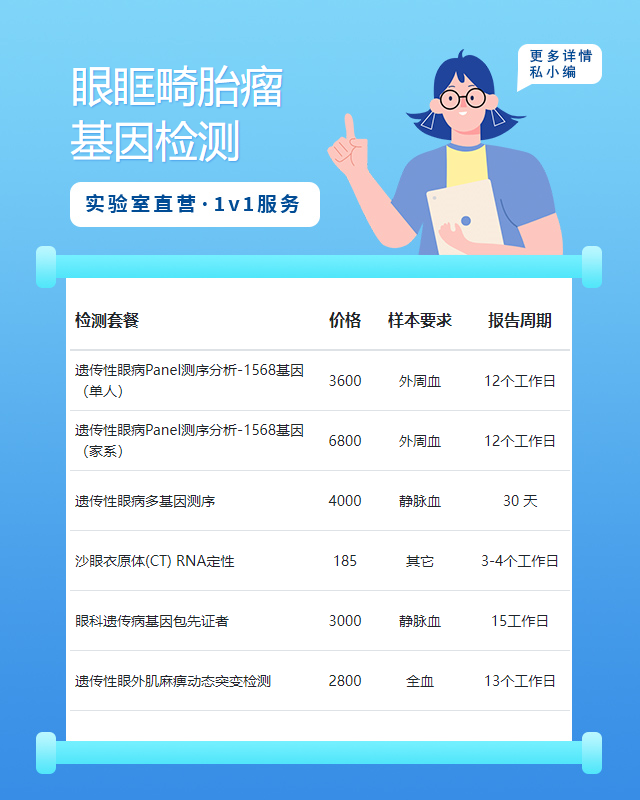 福州眼眶畸胎瘤基因檢測掛哪個科室