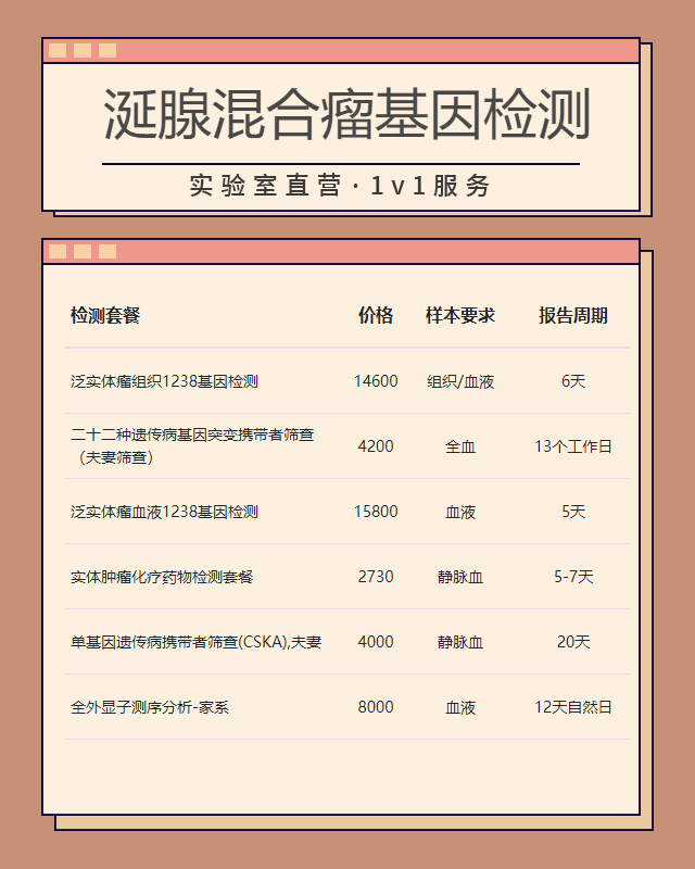 九江涎腺混合瘤基因檢測需要什么東西最準(zhǔn)確