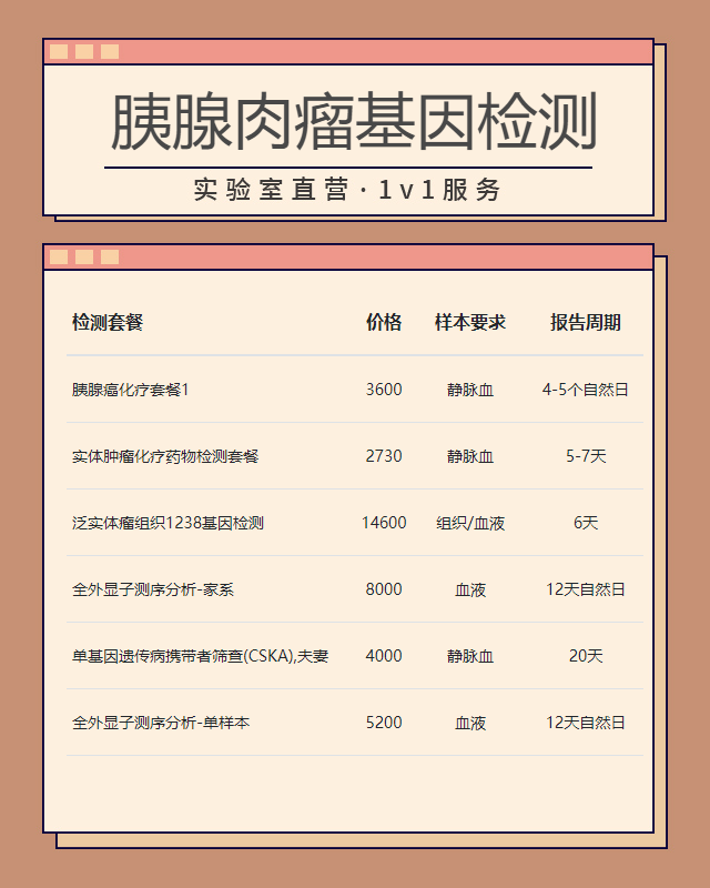 煙臺胰腺肉瘤基因檢測需要什么樣本