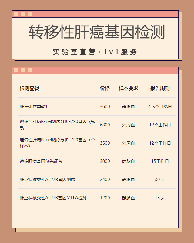 廈門轉移性肝癌基因檢測需要多少時間