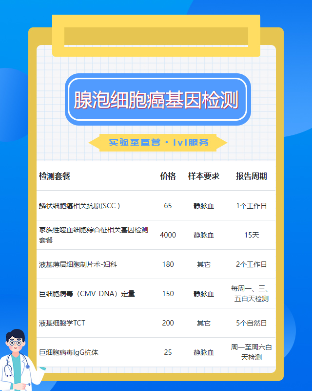 珠海腺泡細胞癌基因檢測到哪個醫院