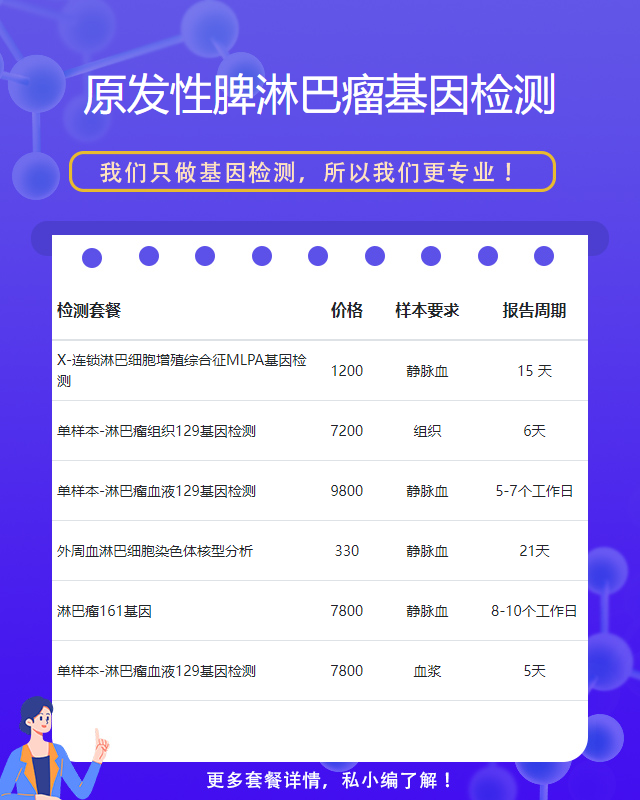 聊城原發性脾淋巴瘤基因檢測大概需要多少錢