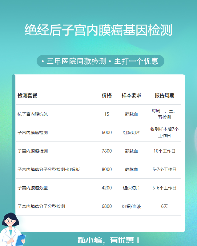 運城絕經后子宮內膜癌基因檢測需要提供什么材料