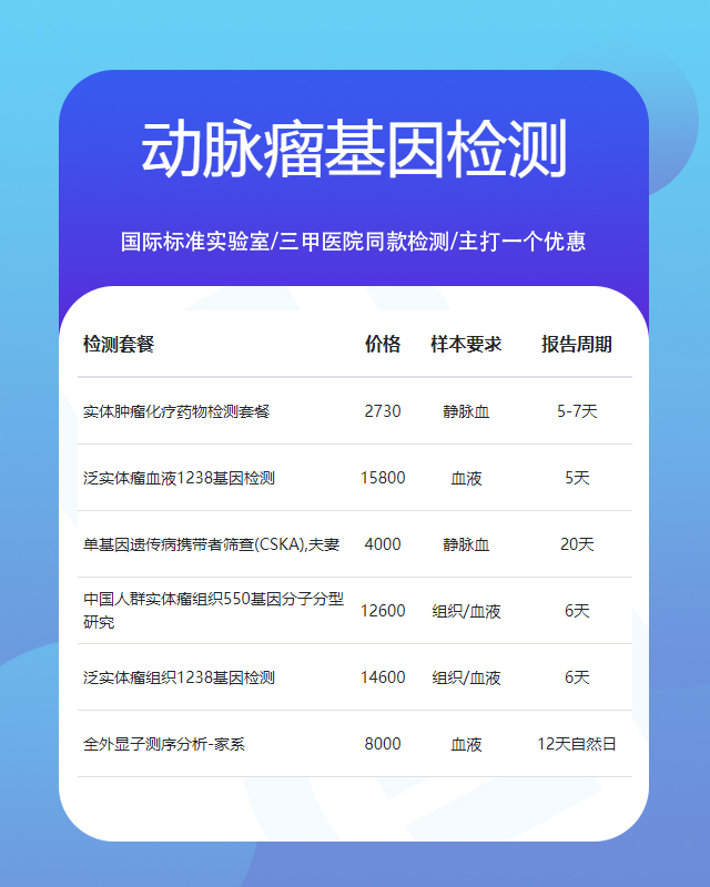 滄州動脈瘤基因檢測遺傳病需要多少錢