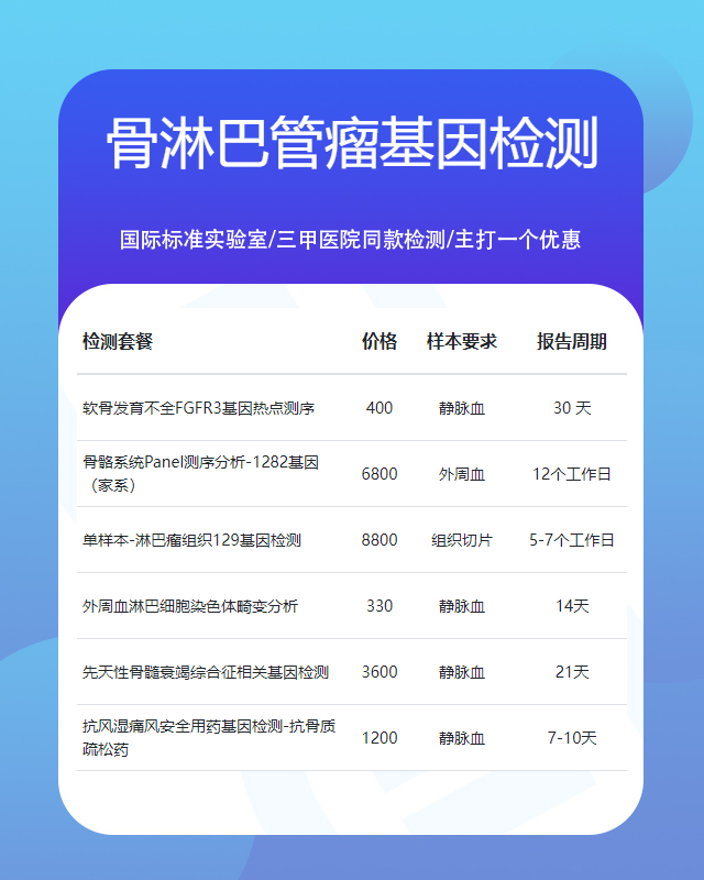 鎮(zhèn)江骨淋巴管瘤基因檢測需要多久出結(jié)果