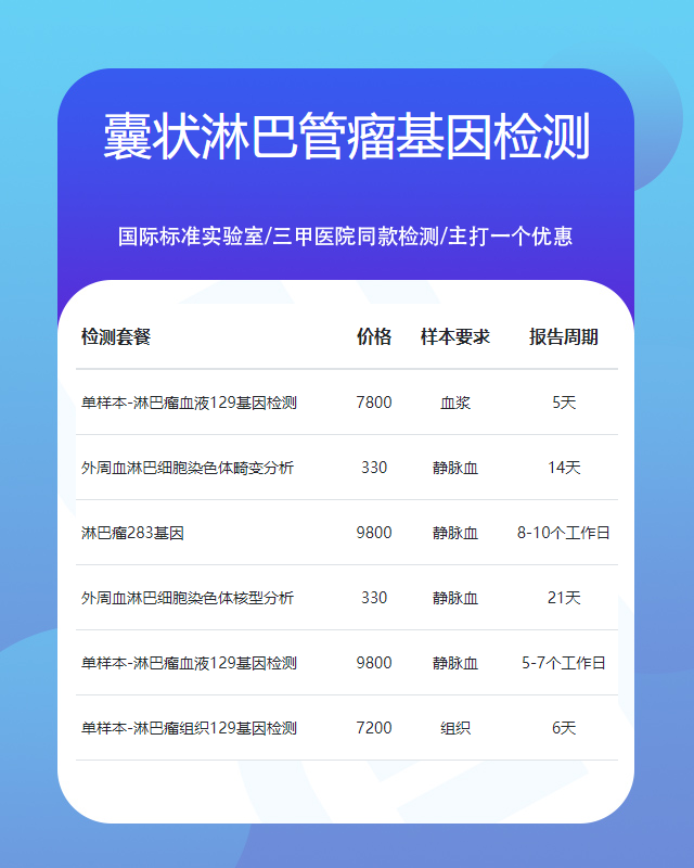 石家莊囊狀淋巴管瘤基因檢測需要提供什么