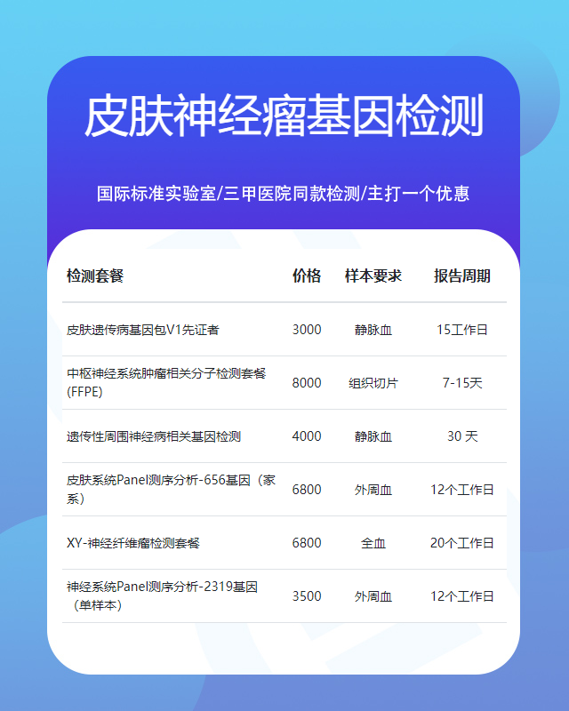 安慶皮膚神經(jīng)瘤基因檢測(cè)大約需要多少錢(qián)