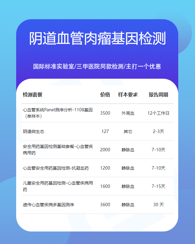 鄭州陰道血管肉瘤基因檢測可提供哪些材料