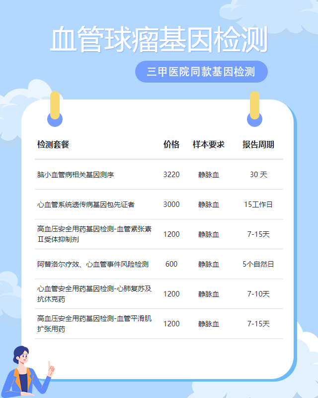 安慶血管球瘤基因檢測需要什么材料和流程