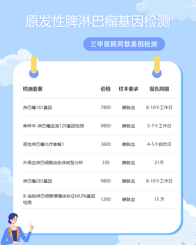 九江原發(fā)性脾淋巴瘤基因檢測可以查出哪些遺傳病