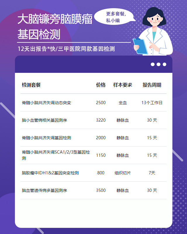 株洲大腦鐮旁腦膜瘤基因檢測多少錢一份