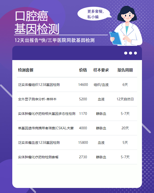 揚州口腔癌基因檢測需要什么樣本最為準確
