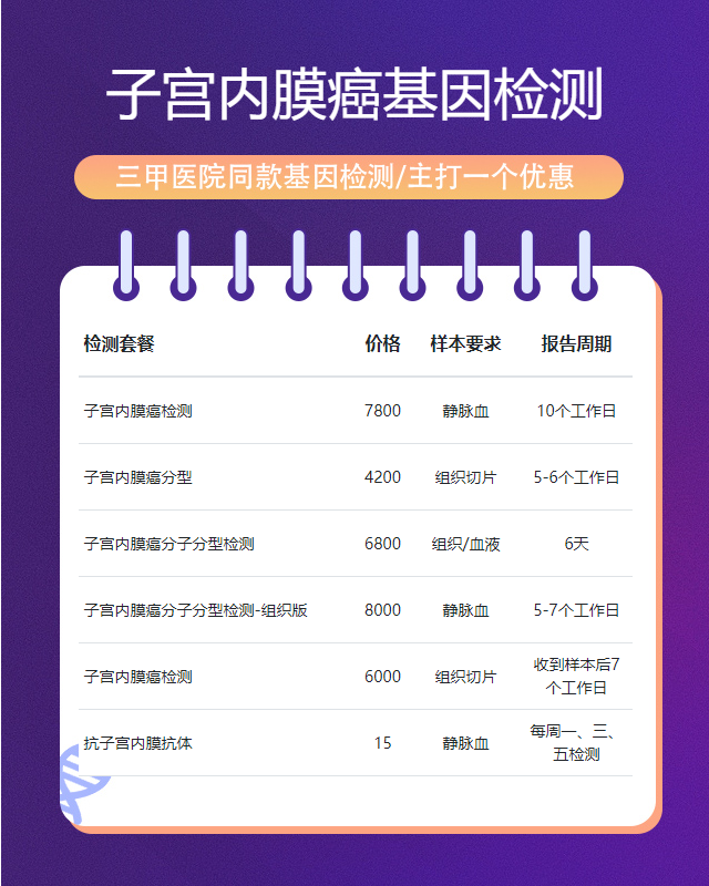 中山子宮內(nèi)膜癌基因檢測要多少費(fèi)用