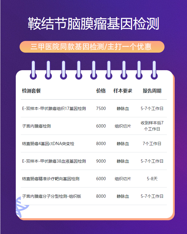 徐州鞍結節腦膜瘤基因檢測怎么樣