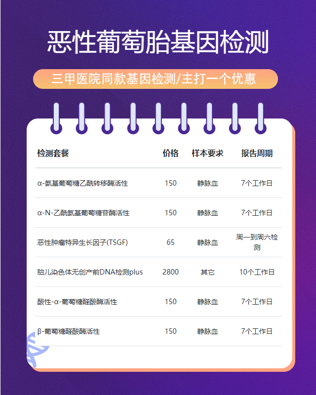 紹興惡性葡萄胎基因檢測做一次多少錢