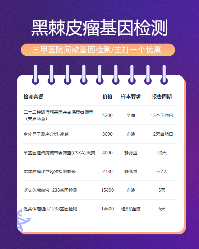 上海黑棘皮瘤基因檢測為什么不是百分百
