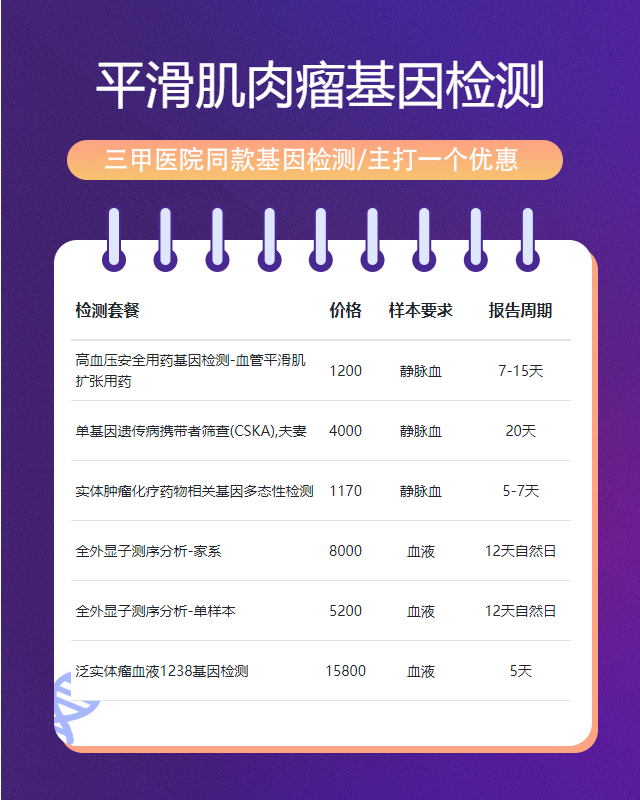 海口平滑肌肉瘤基因檢測要多少時間