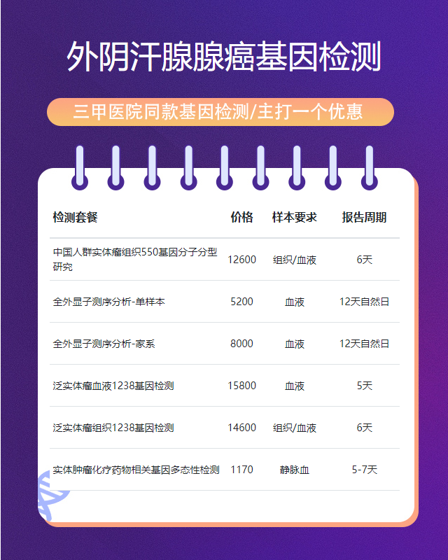 襄陽外陰汗腺腺癌基因檢測哪個公司做好