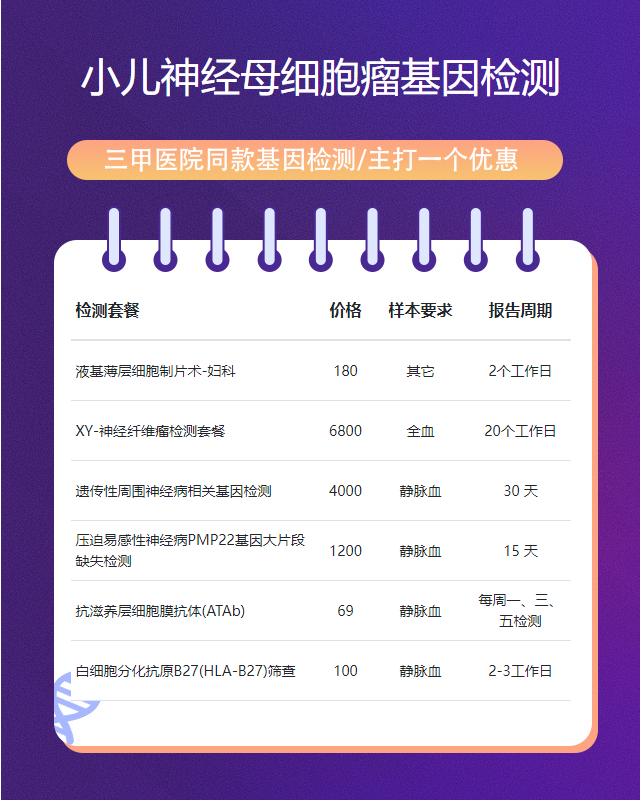上饒小兒神經母細胞瘤基因檢測哪個機構好