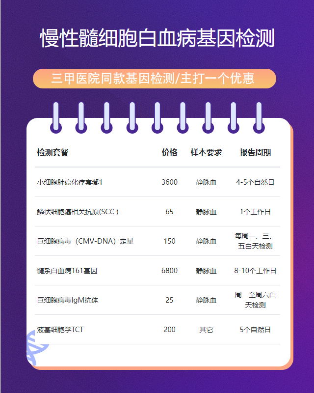 綿陽慢性髓細胞白血病基因檢測多少錢一次