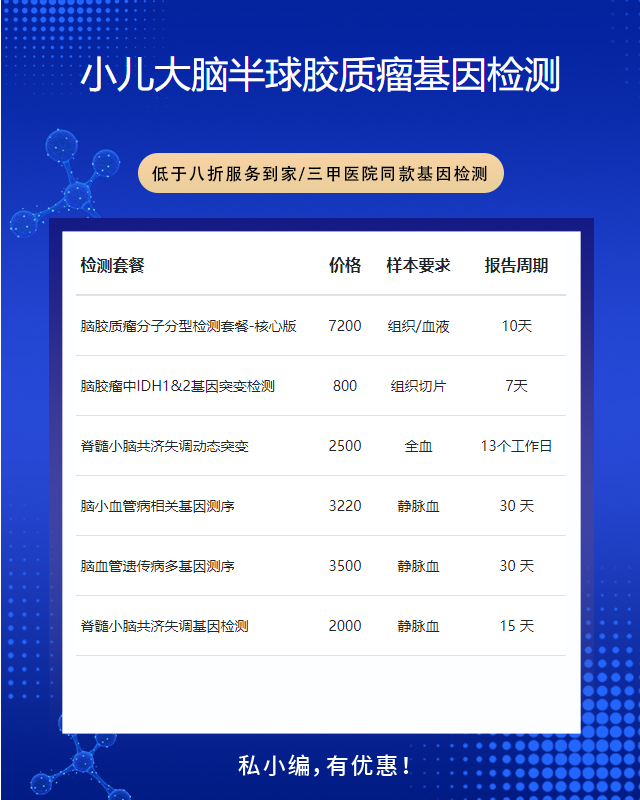 開封小兒大腦半球膠質(zhì)瘤基因檢測聯(lián)系電話多少