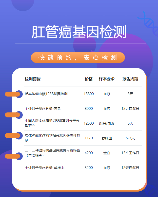 贛州肛管癌基因檢測有哪幾家