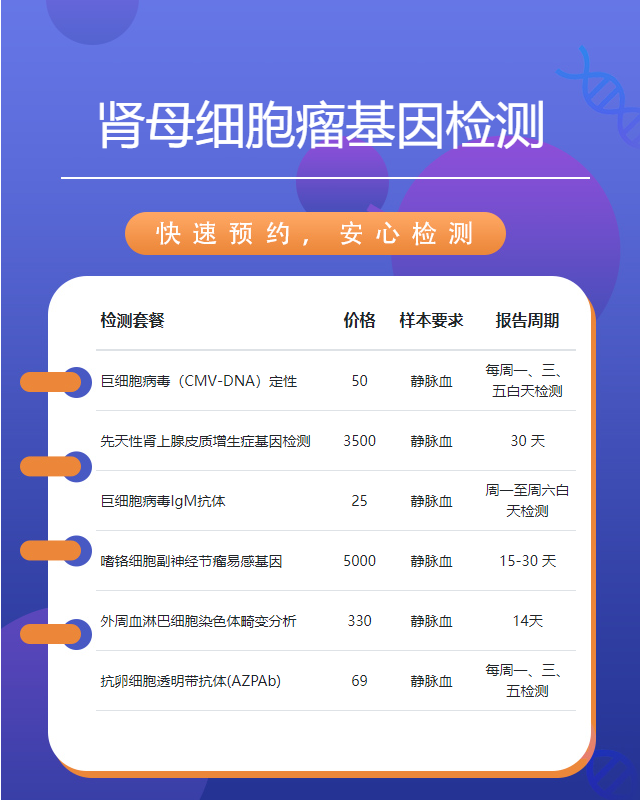 呼和浩特腎母細(xì)胞瘤基因檢測(cè)一般去哪里做