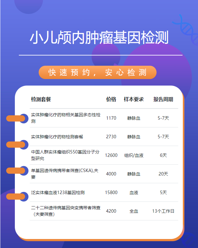 襄陽小兒顱內腫瘤基因檢測去哪個醫院做