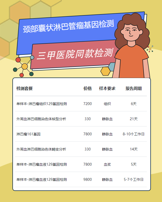 珠海頸部囊狀淋巴管瘤基因檢測有幾項