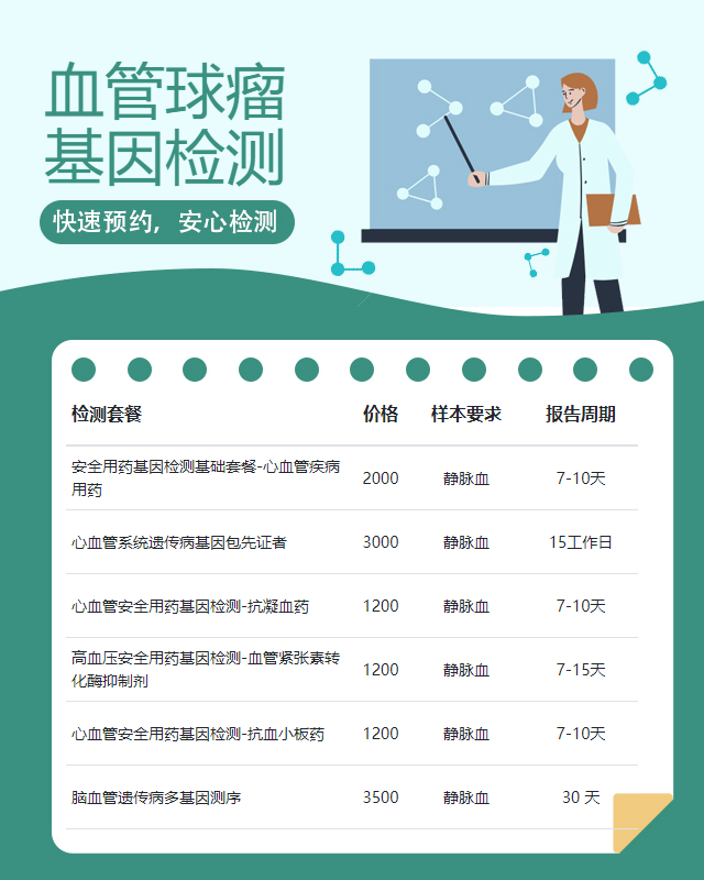 大連血管球瘤基因檢測(cè)需要啥材料和條件