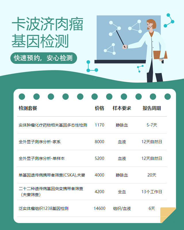 滄州卡波濟肉瘤基因檢測主要是檢測什么