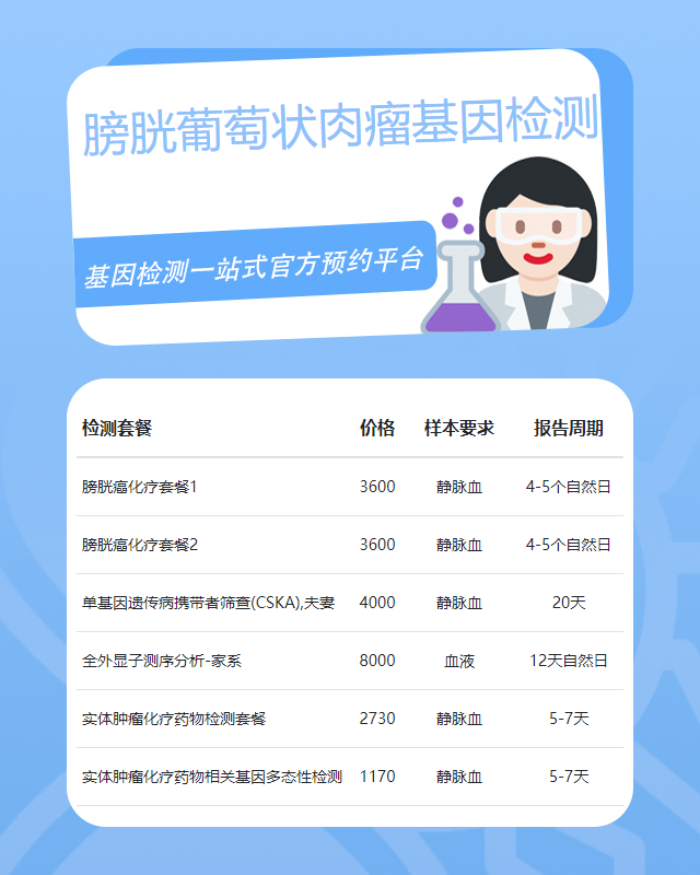 西安膀胱葡萄狀肉瘤基因檢測要什么東西做樣本